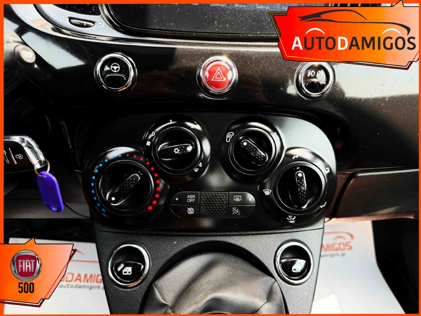 AutoDamigos - Fiat 500 1.2 120th NAVI-ΗΛΕΚΤΡΙΚΗ ΟΡΟΦΗ-CRUISE  ΠΛΟΥΣΙΟ